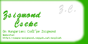 zsigmond csepe business card